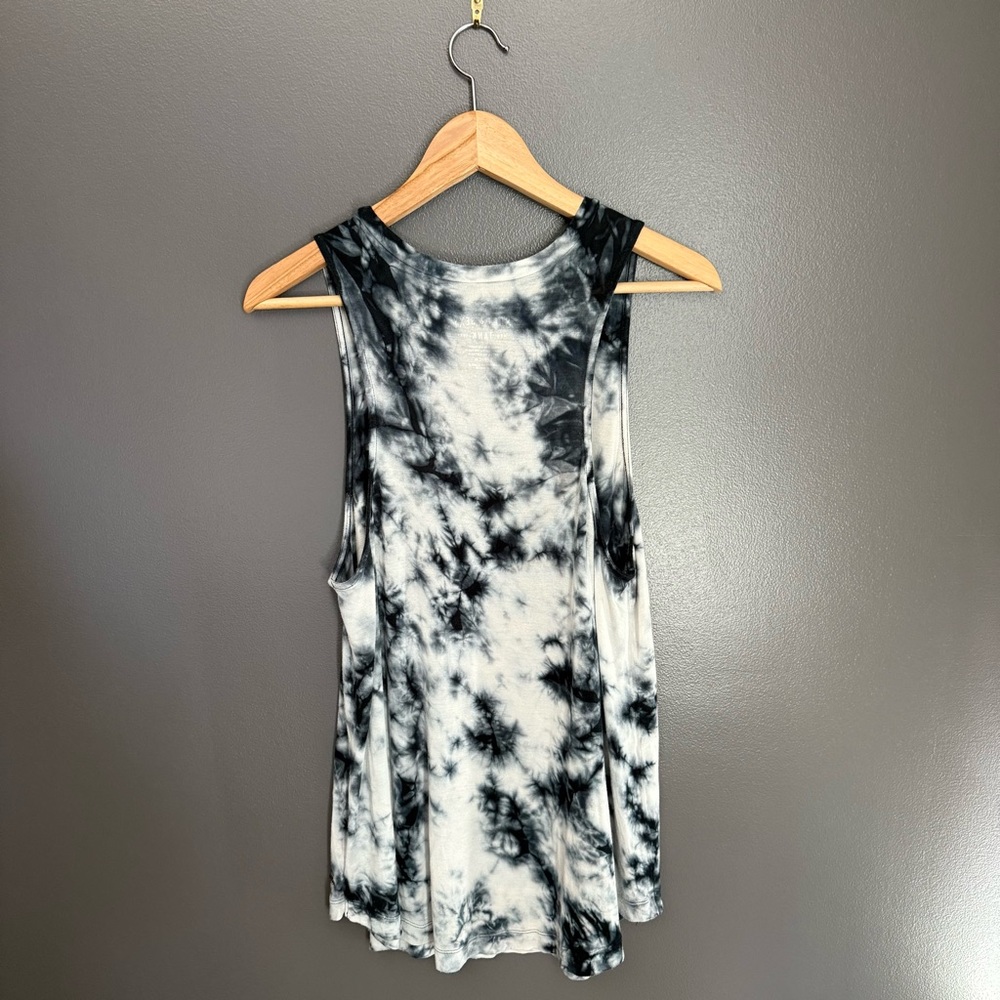 American Eagle Women Racer Back tie dye acid washed distressed tank top size sm